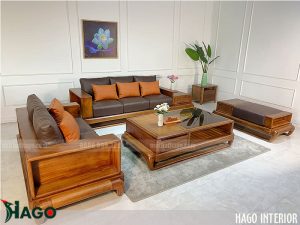 Bàn ghế sofa gỗ phòng khách hiện đại