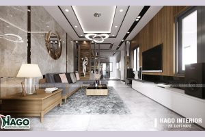 Thiết kế nội thất phòng khách sang trọng tại Tp Vinh