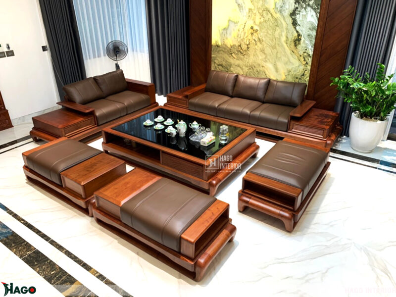 Sofa gỗ hương đá đẹp
