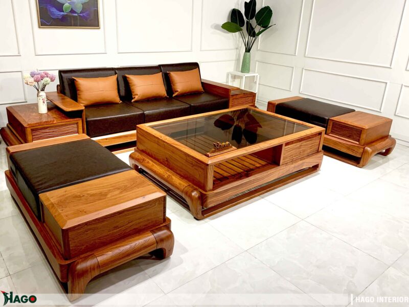 sofa gỗ hiện đại tại nghệ an