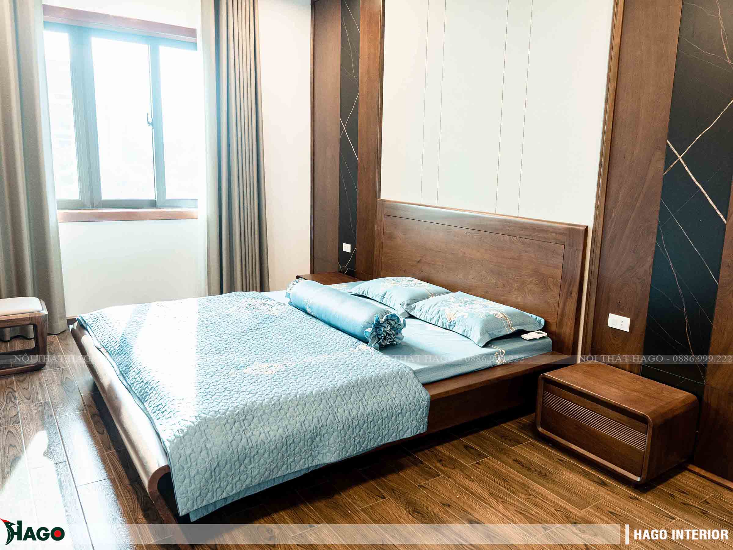 giường ngủ gỗ Hương Đá Apollo