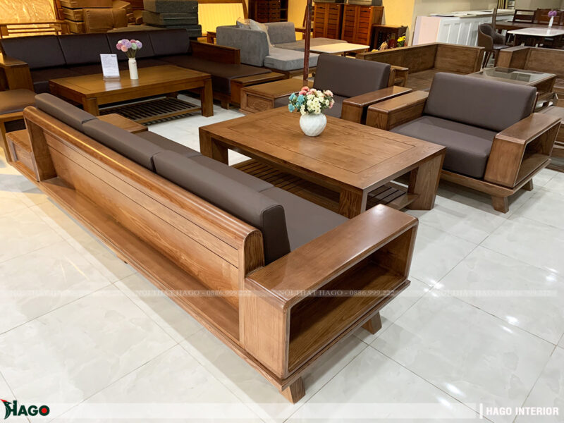 sofa gỗ đẹp hiện đại