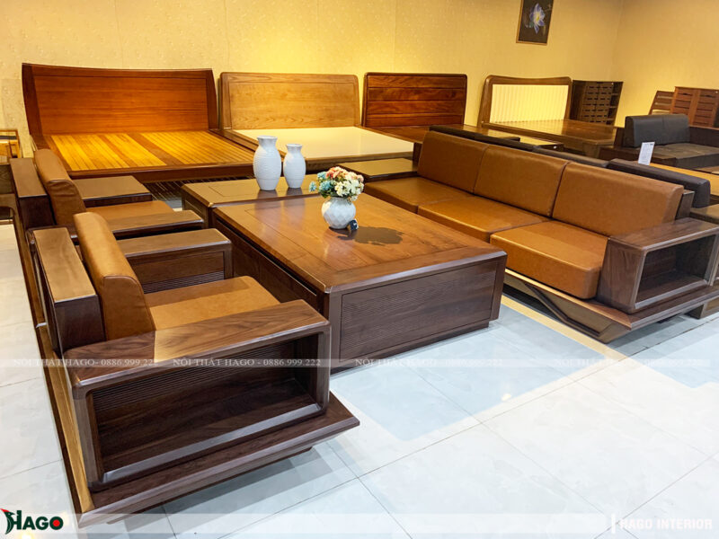 sofa gỗ phòng khách tại vinh