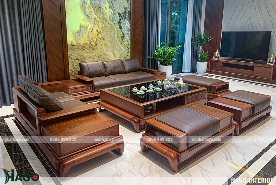 Sofa gỗ Hương Đá - Nội Thất Gỗ Tự Nhiên Cao Cấp