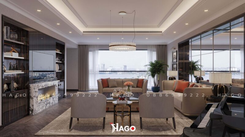 thiết kế nội thất chung cư phong cách luxury