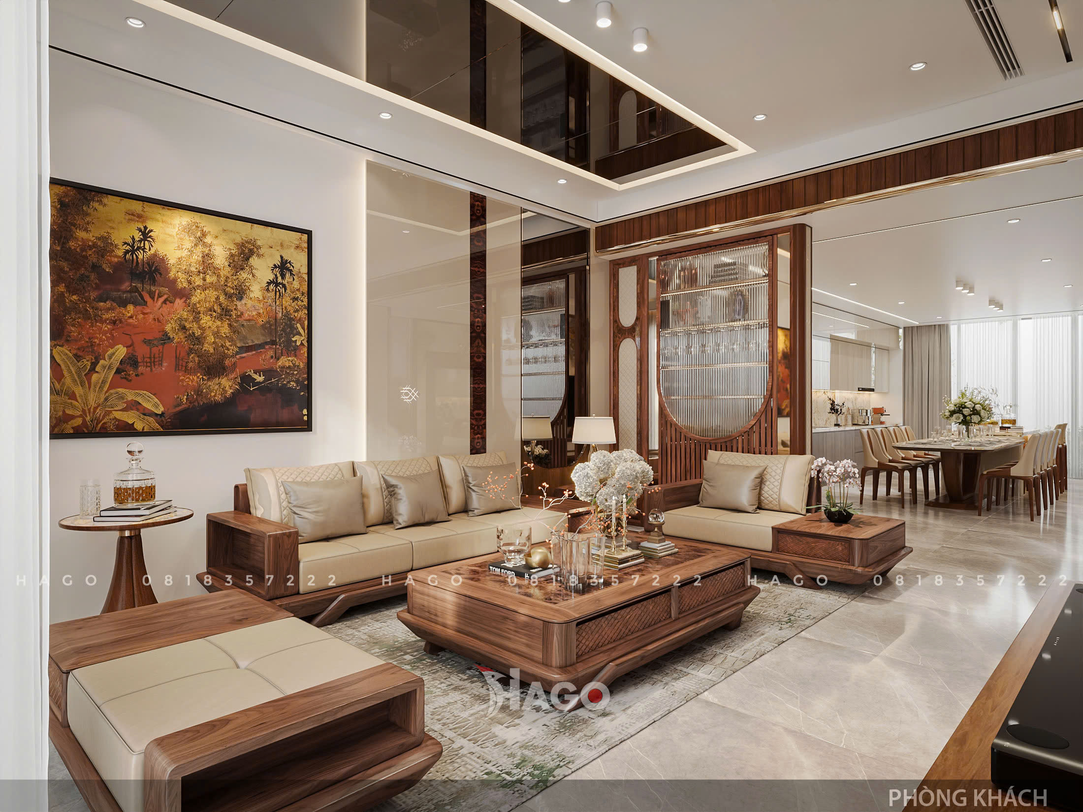 Sofa Gỗ Óc Chó Muxya - Ảnh 4