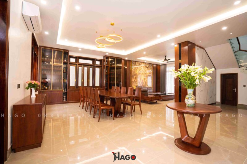 Thi công nội thất gỗ óc chó